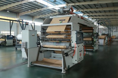 Three-layer paper bag printing machine